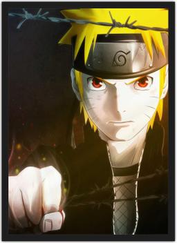 Quadro Decorativo Poster Naruto Uzumaki Desenho Game