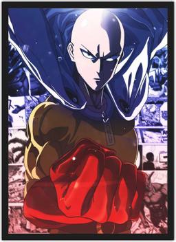 Quadro One Punch-man Anime Arte Poster Com Moldura em Promoção na Americanas