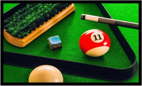 Quadro Bar Jogo Sinuca Bilhar Taco Bola Snooker Esporte