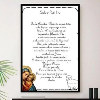 Quadro Religioso Salmo 91 Oração Decorativo A3 35x45cm - So Quadro