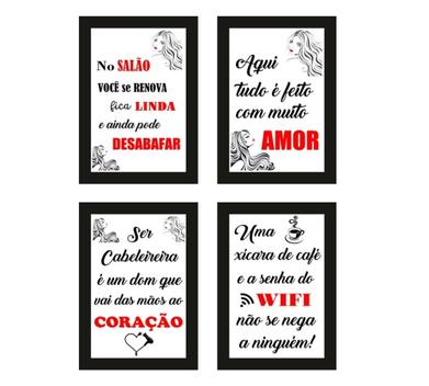 Quadros com Frase Salão de Beleza