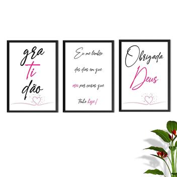 Quadro decorativo 3 peças Deus do game jogos frases legais decoração - Ana  Decor - Quadro Decorativo - Magazine Luiza