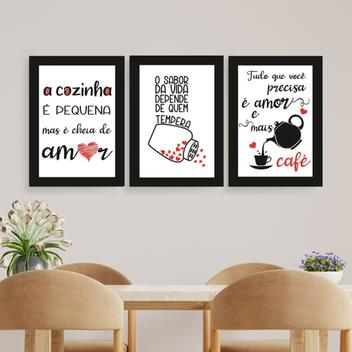 Quadros Café Salão Beleza Frases Wifi Kit 3 Peças 20x28cm - camaleao  decorações - Quadro Decorativo - Magazine Luiza