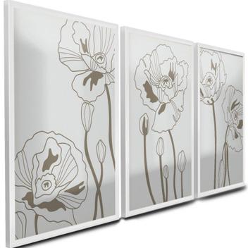 Quadros Decorativos Desenho Cactos Desenhos á Mão Bege Quarto Moderno –  Decora 10