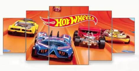 Quadros Decorativos Mosaico hot wheels corrida