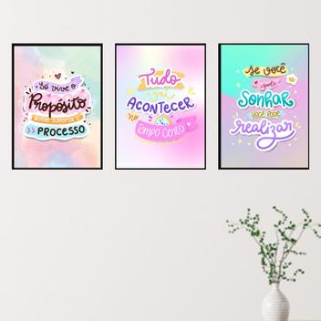 Quadros Salão Beleza Diva Motivação Frases 3 Peças 20x28cm - CAMALEÃO  DECORAÇÕES - Quadro Decorativo - Magazine Luiza