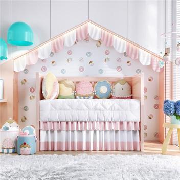 Quarto Bebê Menina Rosa Clássico 17Pçs Grão de Gente - Kits Enxoval para  Berço - Magazine Luiza