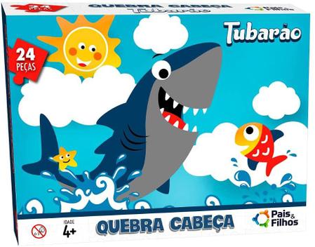 Jogo Quebra - Cabeça Educativo Tubarão Shark 24 Peças Montar - Pais e  Filhos - Quebra-Cabeça - Magazine Luiza