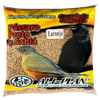 Ração Para Sabiá Granulada Com Aroma Laranja Pacote 500g Aliplan ...