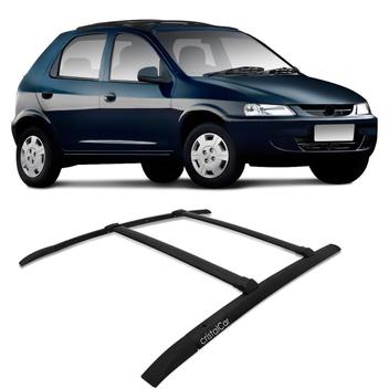 Rack de Teto Bagageiro Chevrolet Celta 1999 a 2013 Preto Similar Modelo ...