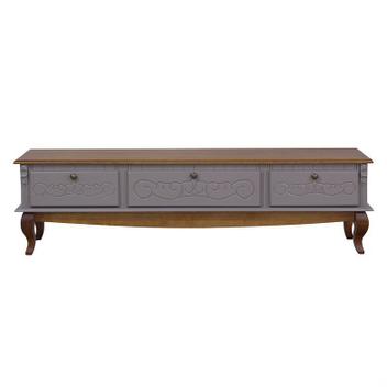 Rack em Madeira de Pinus/Mdf 3 Gavetas com Lindos Detalhes Grécia ...