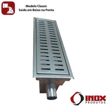 Ralo inox classic com sifão inox e saída em baixo na ponta - inox 304 ...