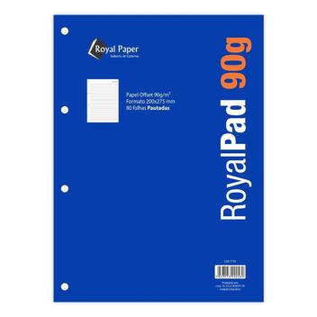 Royal Pad File Refil Fichário Royal Paper 90g RoyalPad Pautado 80 Folhas - Bloco de ...