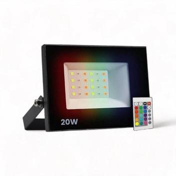 Rgb Mgc Refletor Led Smd 20W Rgb Com Controle - Mgc - Refletor - Magazine Luiza