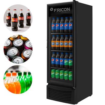 Geladeira/refrigerador 569 Litros 1 Porta Preto Total Black - Fricon - 220v - Vcfm 569 V