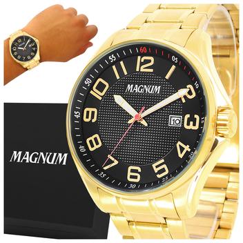 Relógio Masculino Magnum Couro Original 2 Anos Garantia - AliExpress