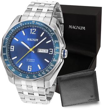 Relógio Magnum Masculino Prata Top 2 Anos Garantia Original - AliExpress