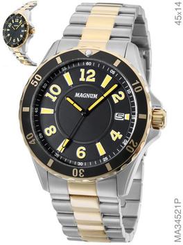 Relógio Magnum Masculino Sports MA34549V Pulseira Silicone