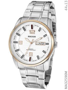 Relógio Magnum Sports Masculino MA32283Z Pulseira Prata