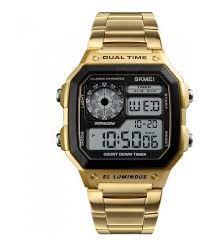 Relógio Skmei Digital Dourado Masculino Pulseira Aço - Relógio Masculino -  Magazine Luiza
