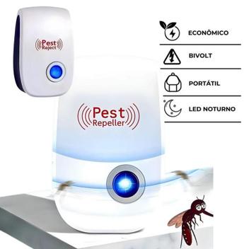 Repelente Ultrassônico Eletrônico Bivolt Proteção para Ambientes ...