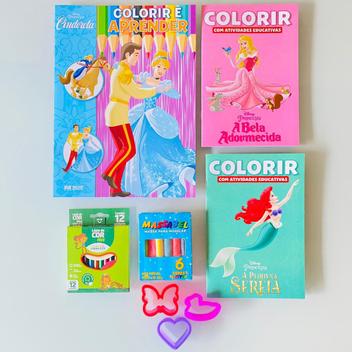 Kit 6 Revistas De Colorir Pintar Atividades Pincesas Disney
