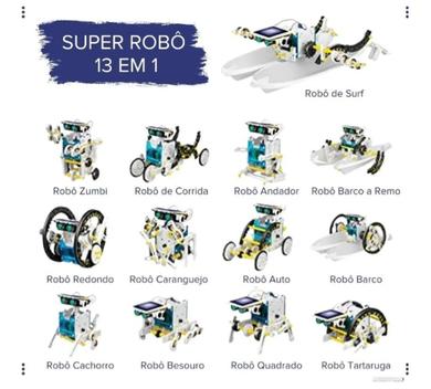 Robo13 Robô 13 Em 1 Energia Solar Kit Robótica Educacional - Zx - Robô ...