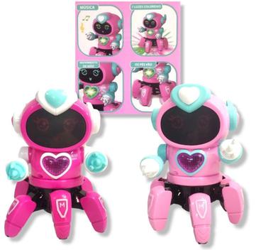 Brinquedo ROBO LADY COM FACE DIGITAL LUZ Robô Cyber Bat Aranha Som