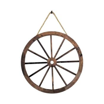 A Roda Roda De Vagão Rústica Vintage Em Madeira, Decoração De Estilo Ocidental ...