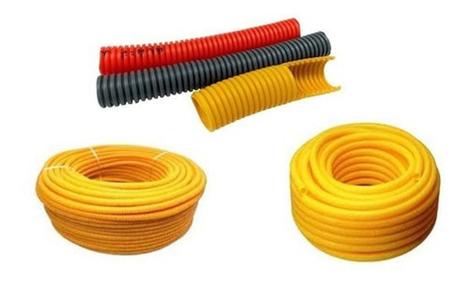 Rolo Conduíte Corrugado Amarelo 3/4 X 50 Metros - JSN - Conduíte ...