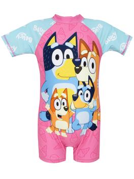 Roupa de banho Bluey Girls One Piece rosa de 7 anos com zíper - Roupa ...