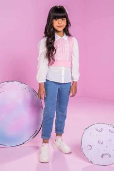 Calça branca cheap infantil feminina