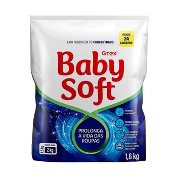 Sabão em Pó Baby Soft Concentrado Sache 1,6kg - 10 Unidades - Sabão em ...