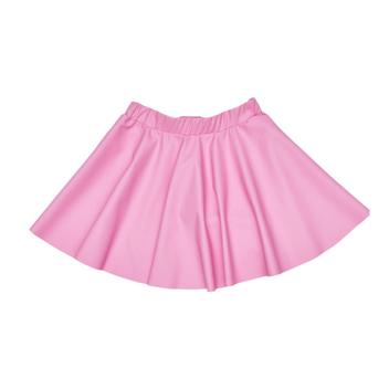 Saia Curta Menina Rodada em PU Rosa Barbie e Preto - Yoyo - Saia ...