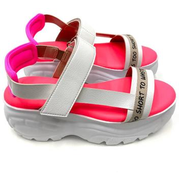 sandalia rosa neon vizzano