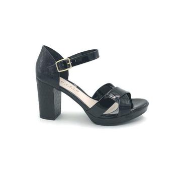 sandalia ramarim salto grosso colorido