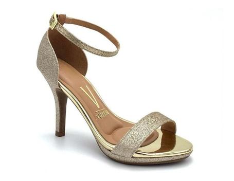 Sandalia vizzano dourada salto cheap fino