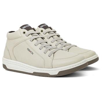 Sapatênis Cano Alto Bota Ferracini 24h Vox Couro Com Zíper Cadarço