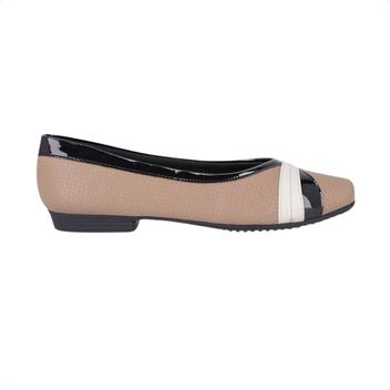 Sapatilha Feminina Bico Quadrado Piccadilly Raquel Nude - Sapatilha