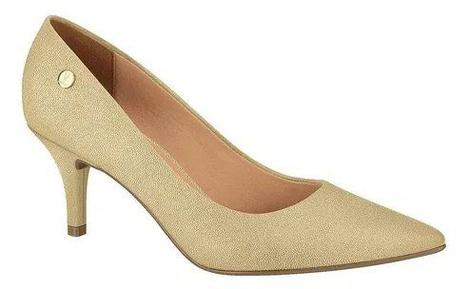 Scarpin vizzano hotsell dourado salto baixo