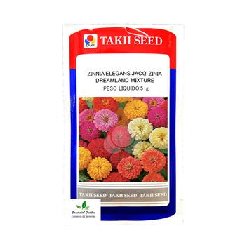 Sementes de Flor Zinia Dreamland Env. C/ 5 Gramas - TAKII - Sementes