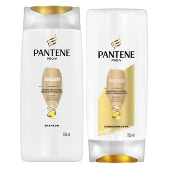 Shampoo + Condicionador Pantene Pro-v Hidratação 750ml - Kit Shampoo e ...