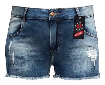 short preto rasgado feminino