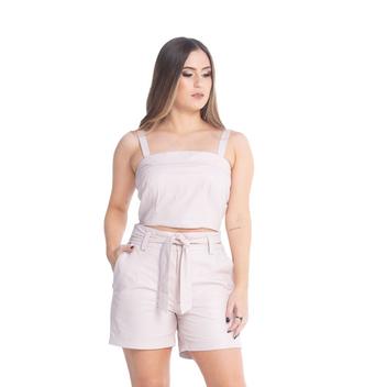 Shorts de Couro Nude - Parra Couros - Outros Moda e Acessórios