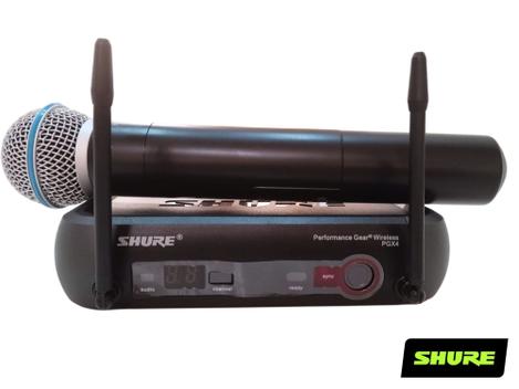 Sistema sem fio SHURE PGX4 com microfone de mão Beta 58A