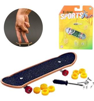 Skate de Dedo Fingerboard Kit 2 Skates com Acessórios Desmontáveis  Personalizável Brinquedo Infantil Presente Divertido Para Crianças