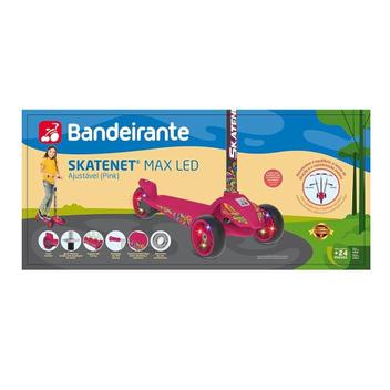 Skatenet Max Led Ajustável - Pink Bandeirante - BANDEIRANTES - Patinete ...