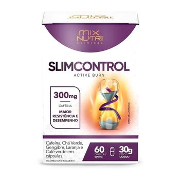 Slim Control Active Burn 300mg Cafeína Chá Verde Gengibre Laranja