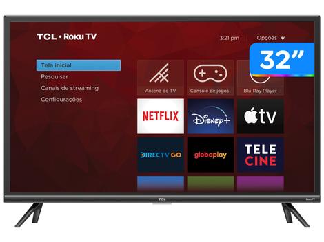 Smart TV 32” HD LED TCL 32RS520 VA - 32RS520 Wi-Fi 3 HDMI 1 Smart TV 32” HD LED TCL 32RS520 VA - 32RS520 Wi-Fi 3 HDMI 1
