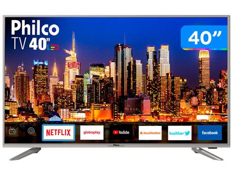 Smart TV 40” 4K LED Philco PTV40G50SNS - Wi-Fi 3 HDMI 2USB - Controle ...